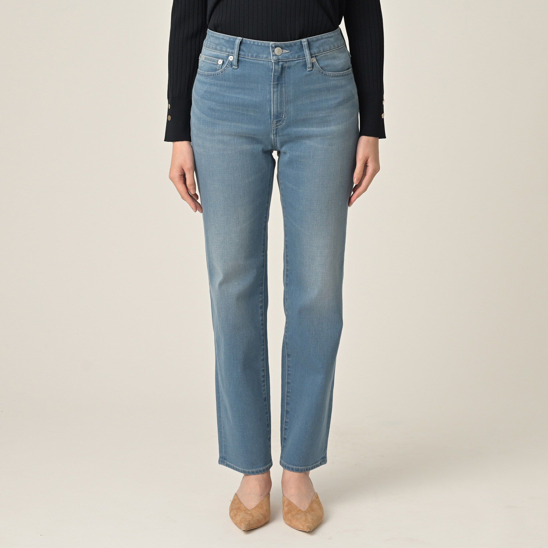 UNTITLED「【新作デニム/快適に美シルエット見せ】MAKE&times;DENIMスリムストレート」|デニム|