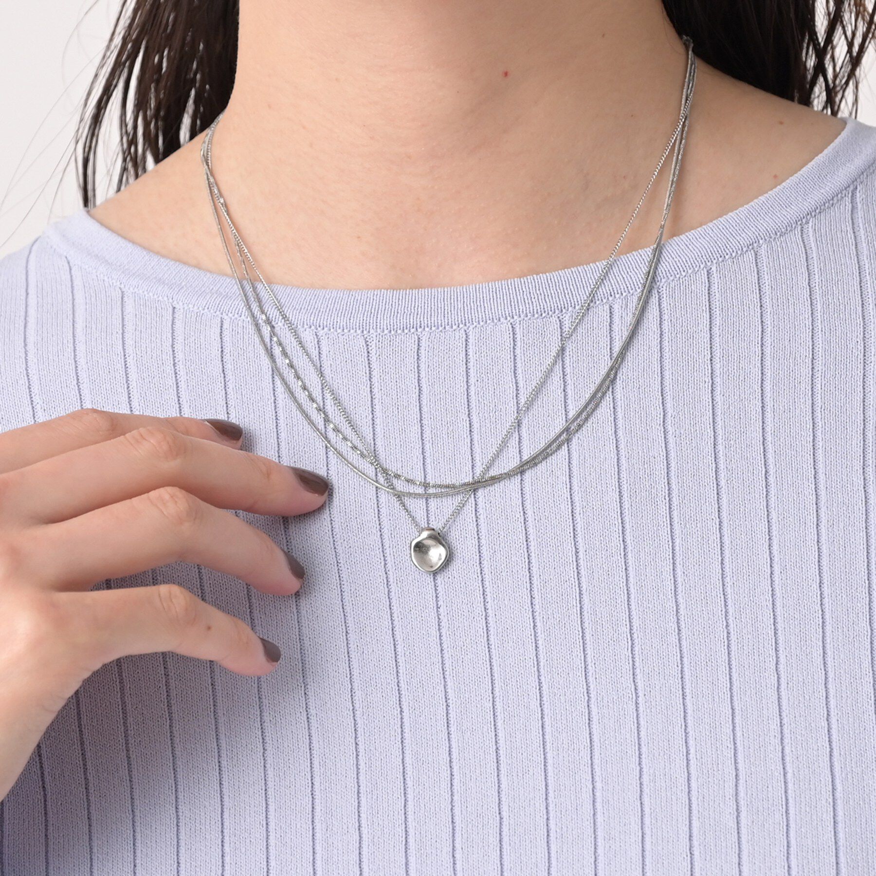 UNTITLED「【ステンレス】レイヤードチェーンネックレス」|ネックレス|