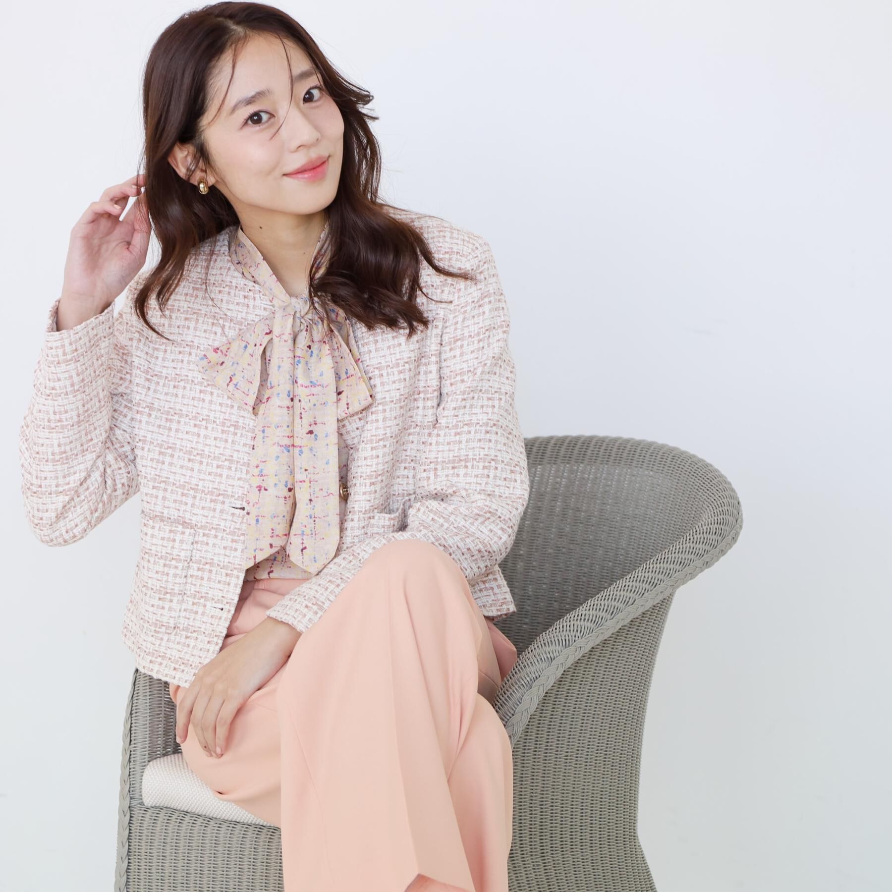 COUP DE CHANCE「【ON/OFF着回し】カラーツイードジャケット」|ノーカラージャケット|