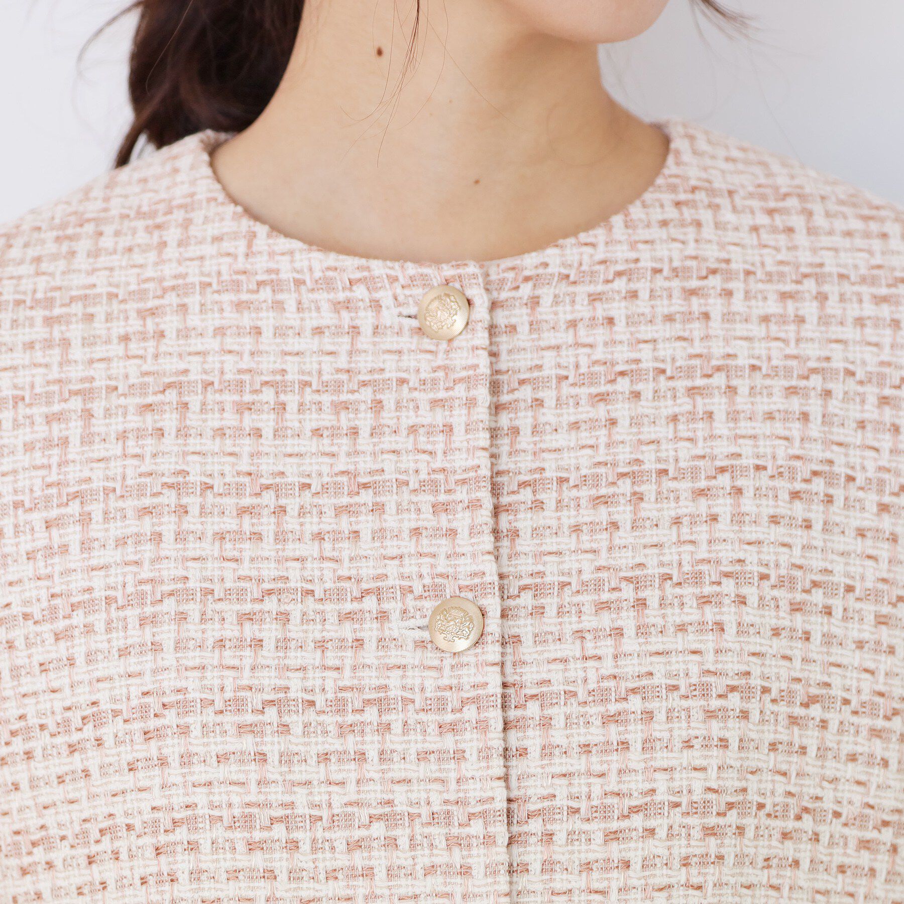 COUP DE CHANCE「【ON/OFF着回し】カラーツイードジャケット」|ノーカラージャケット|