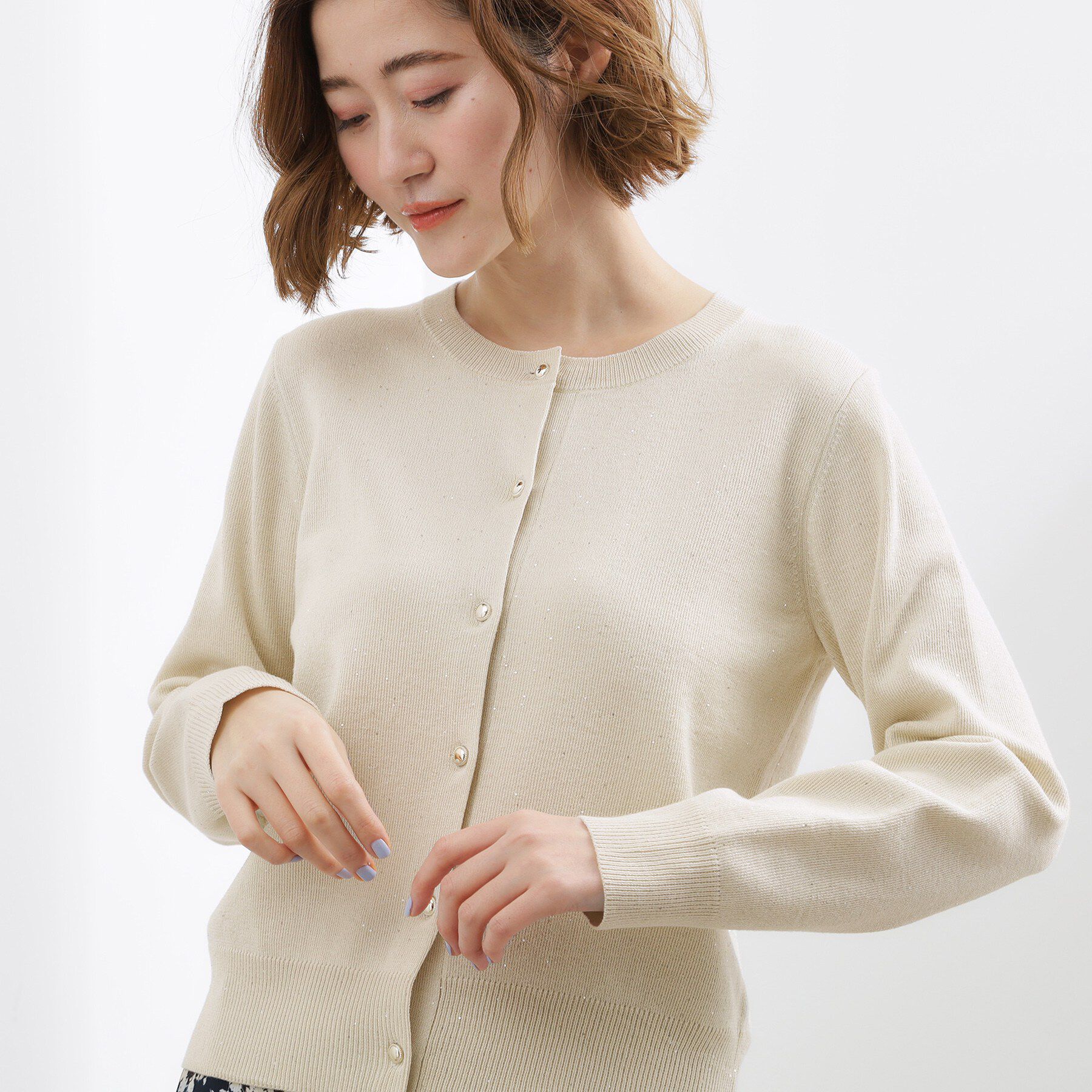 grove「大人のための華やぎニットカーディガン」|カーディガン|