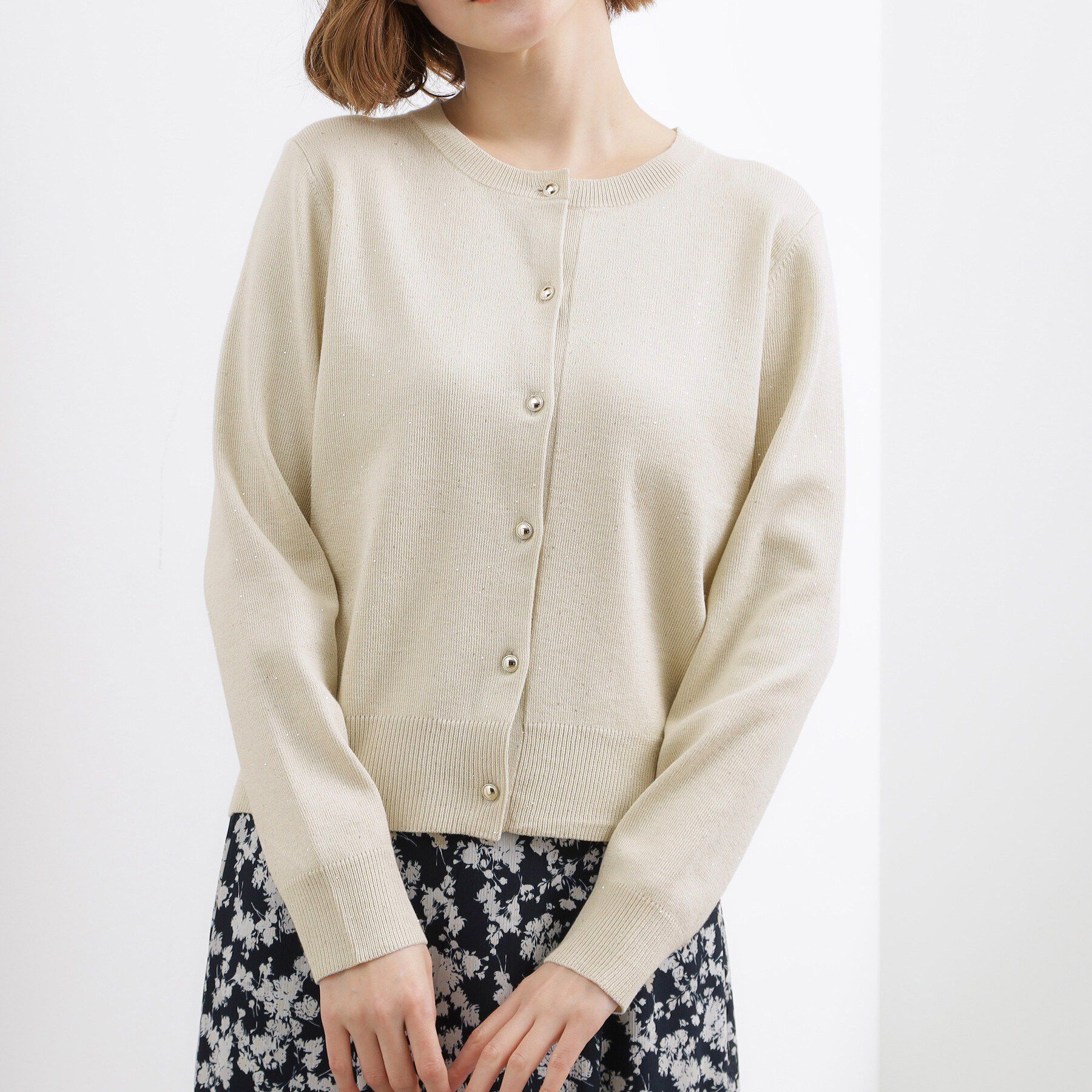 grove「大人のための華やぎニットカーディガン」|カーディガン|
