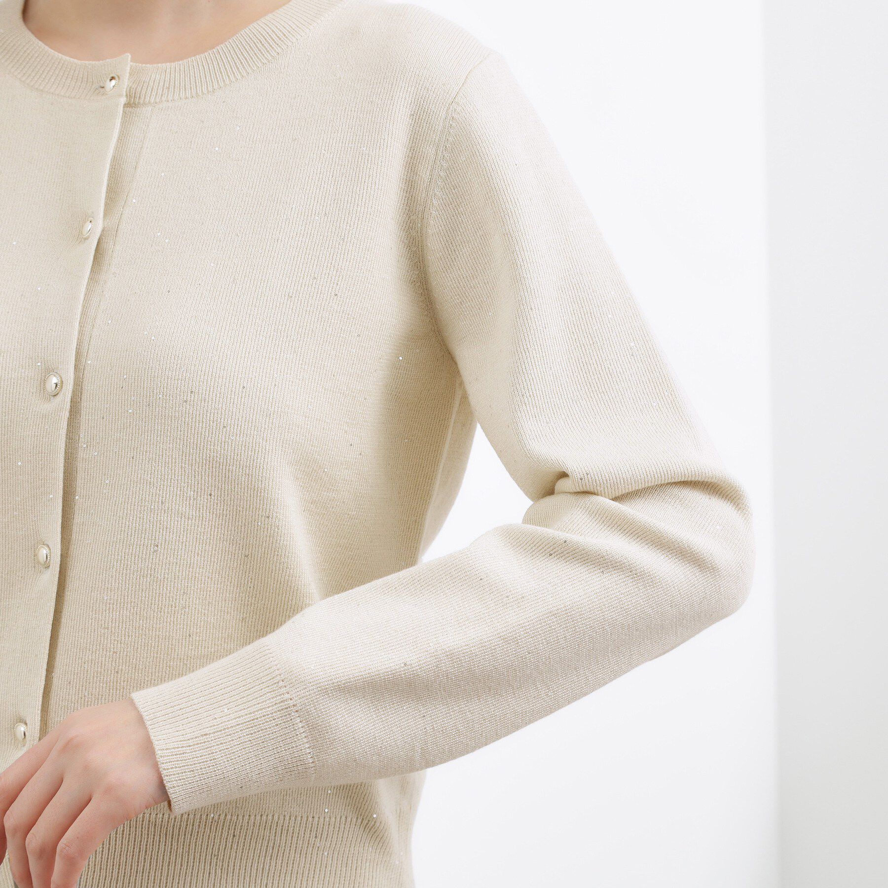 grove「大人のための華やぎニットカーディガン」|カーディガン|