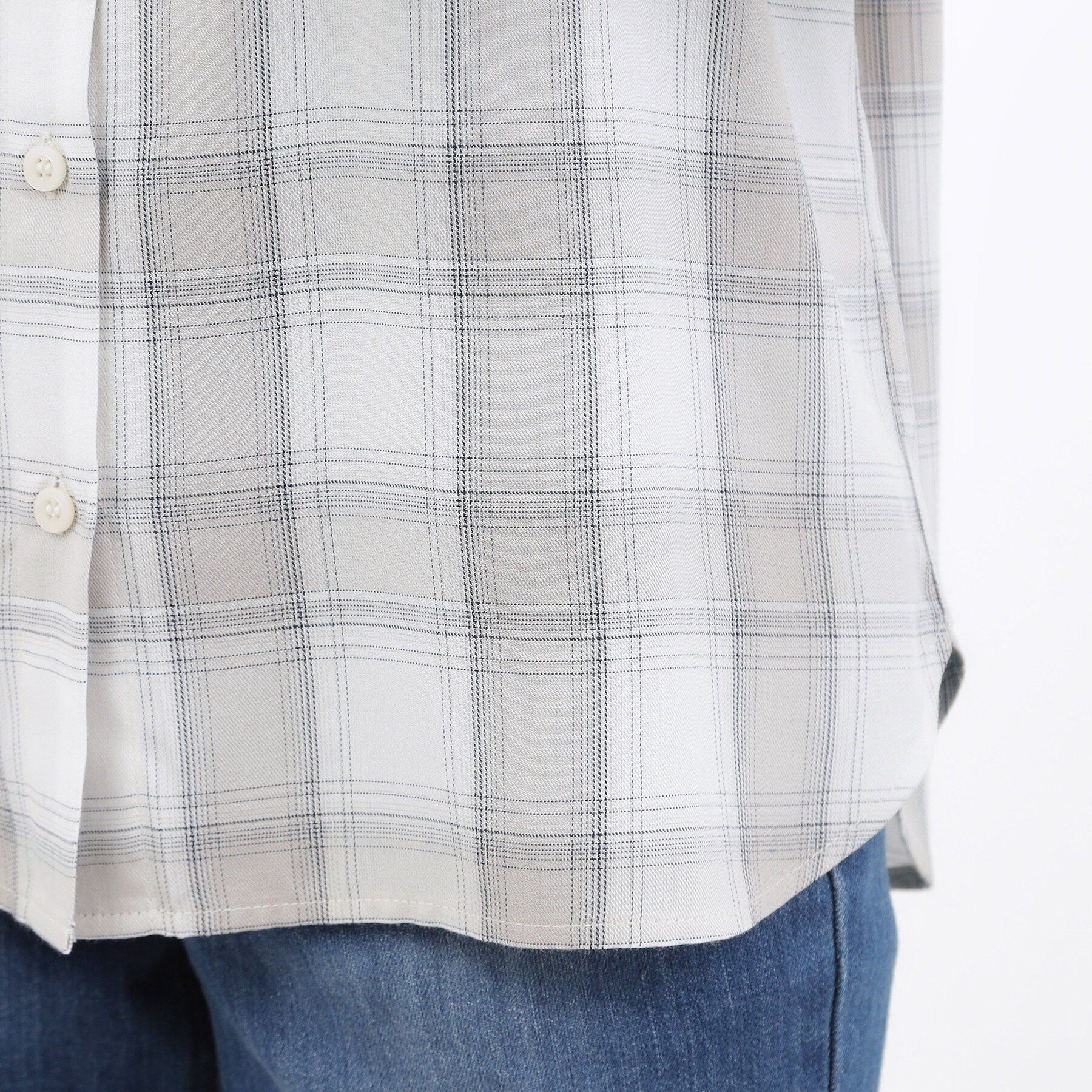 grove「【大人の抜け感】オンブレーチェックシャツ」|シャツ・ブラウス|