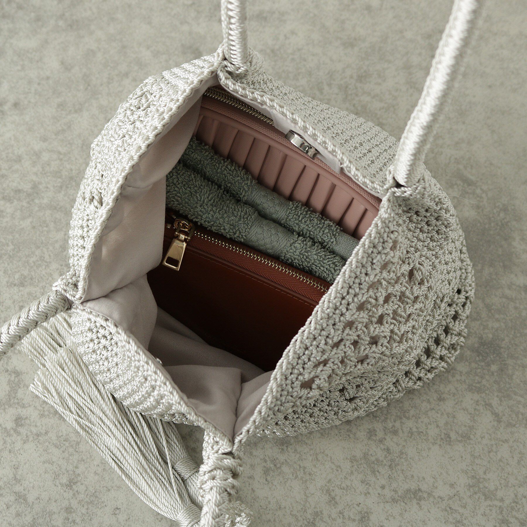 GALLEST「コード編みタッセルトート」|トートバッグ|