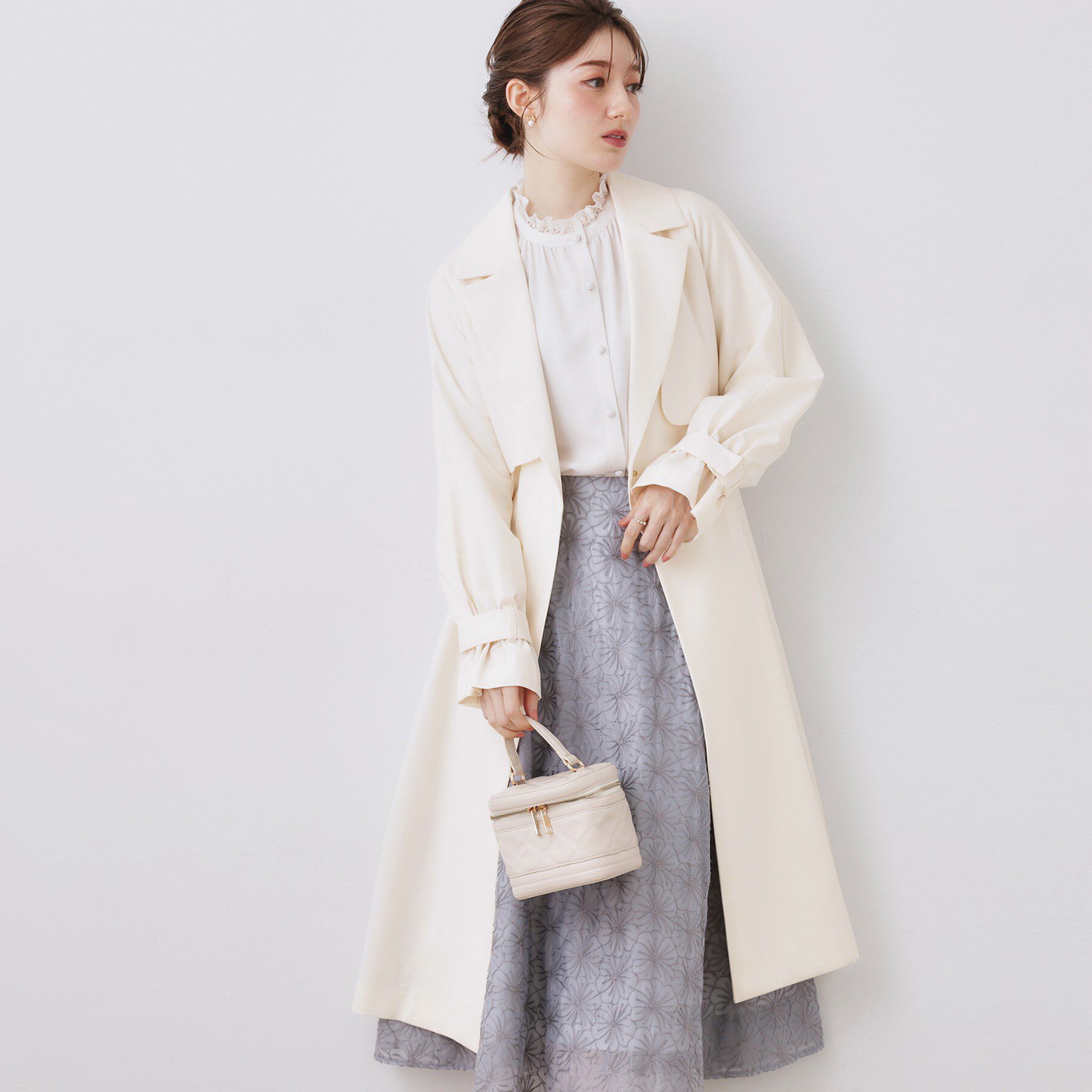 Couture broach「【撥水・ハレの日・通勤】ロングトレンチコート」|トレンチコート|