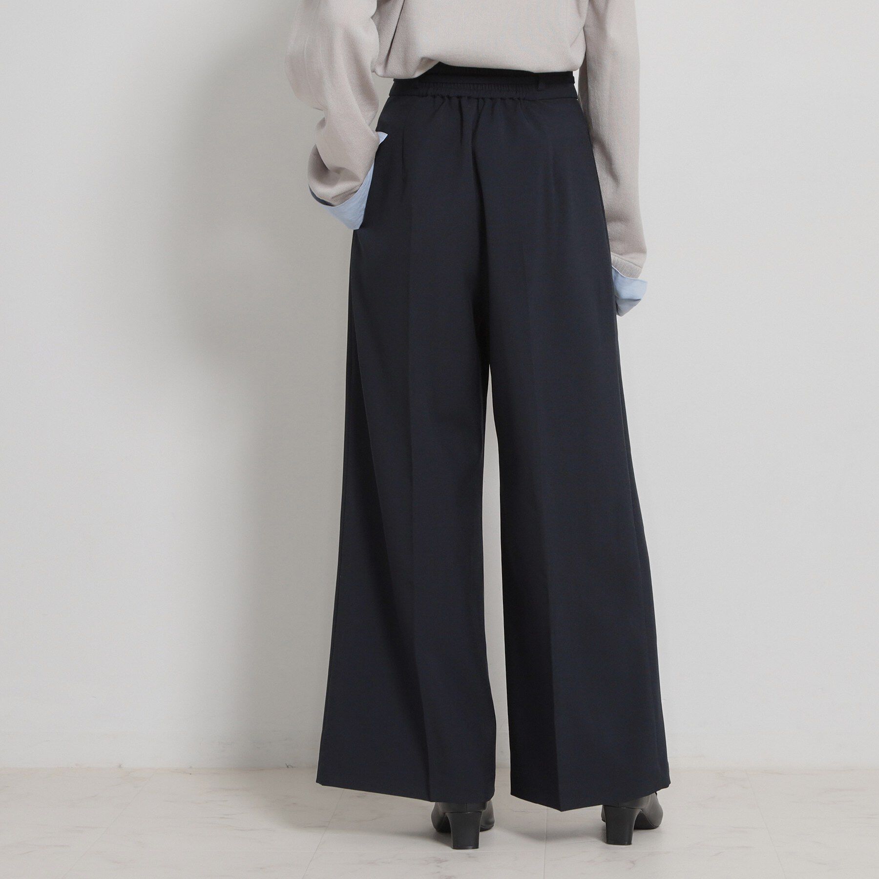 Couture broach「細リボンデザインタックワイドパンツ」|その他|