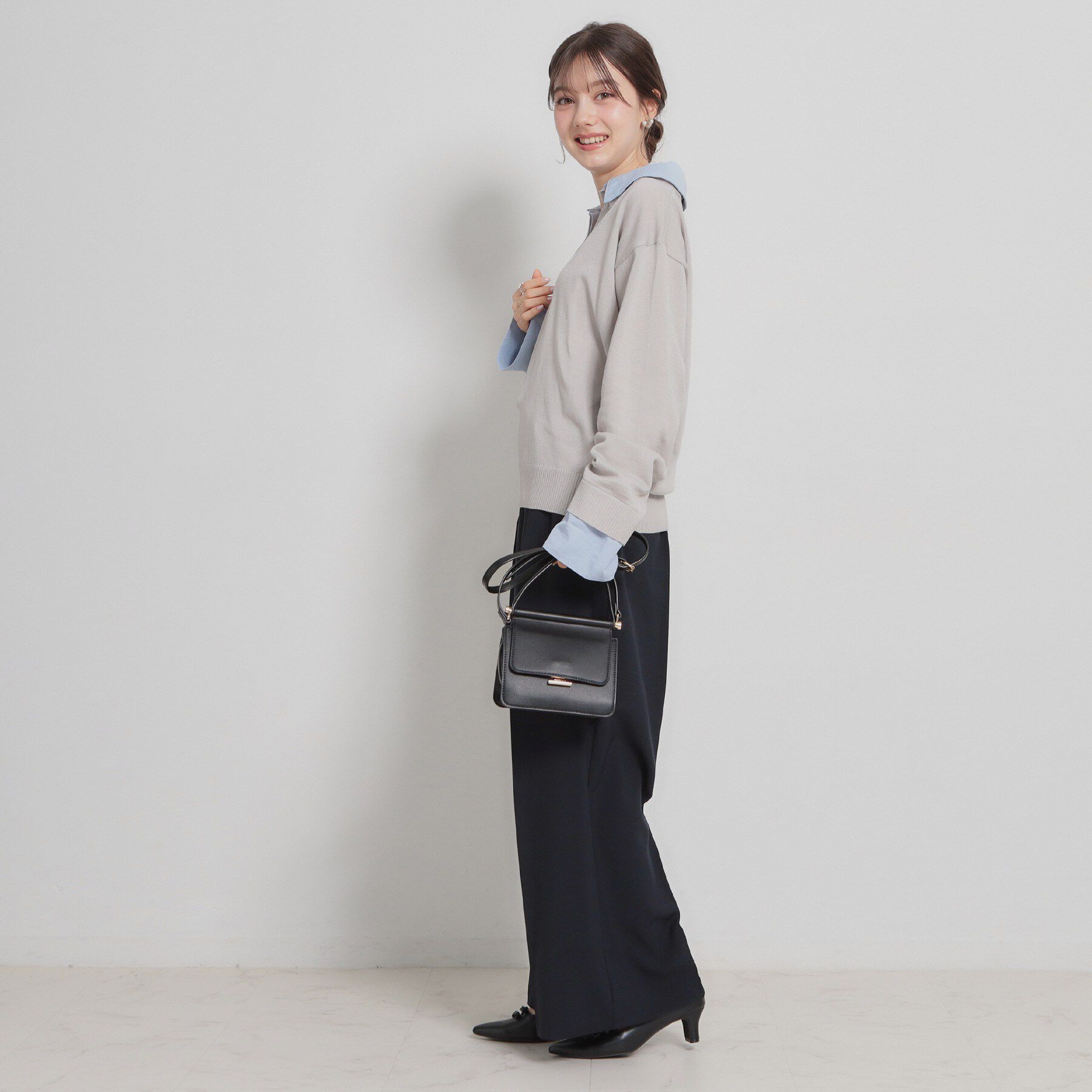 Couture broach「細リボンデザインタックワイドパンツ」|その他|