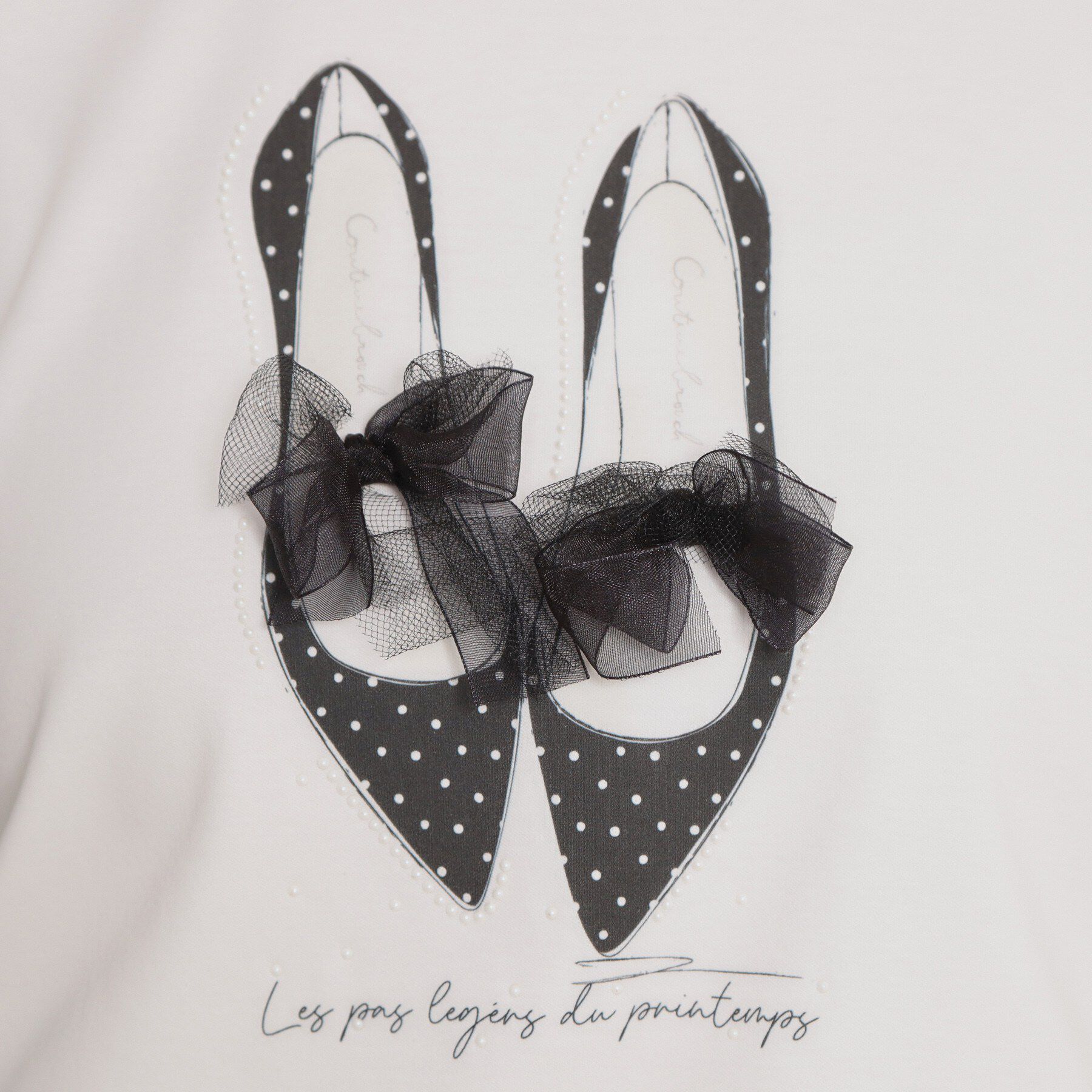 Couture broach「【綿100％・洗える】パリジェンヌ プリントTシャツ」|Tシャツ・カットソー|