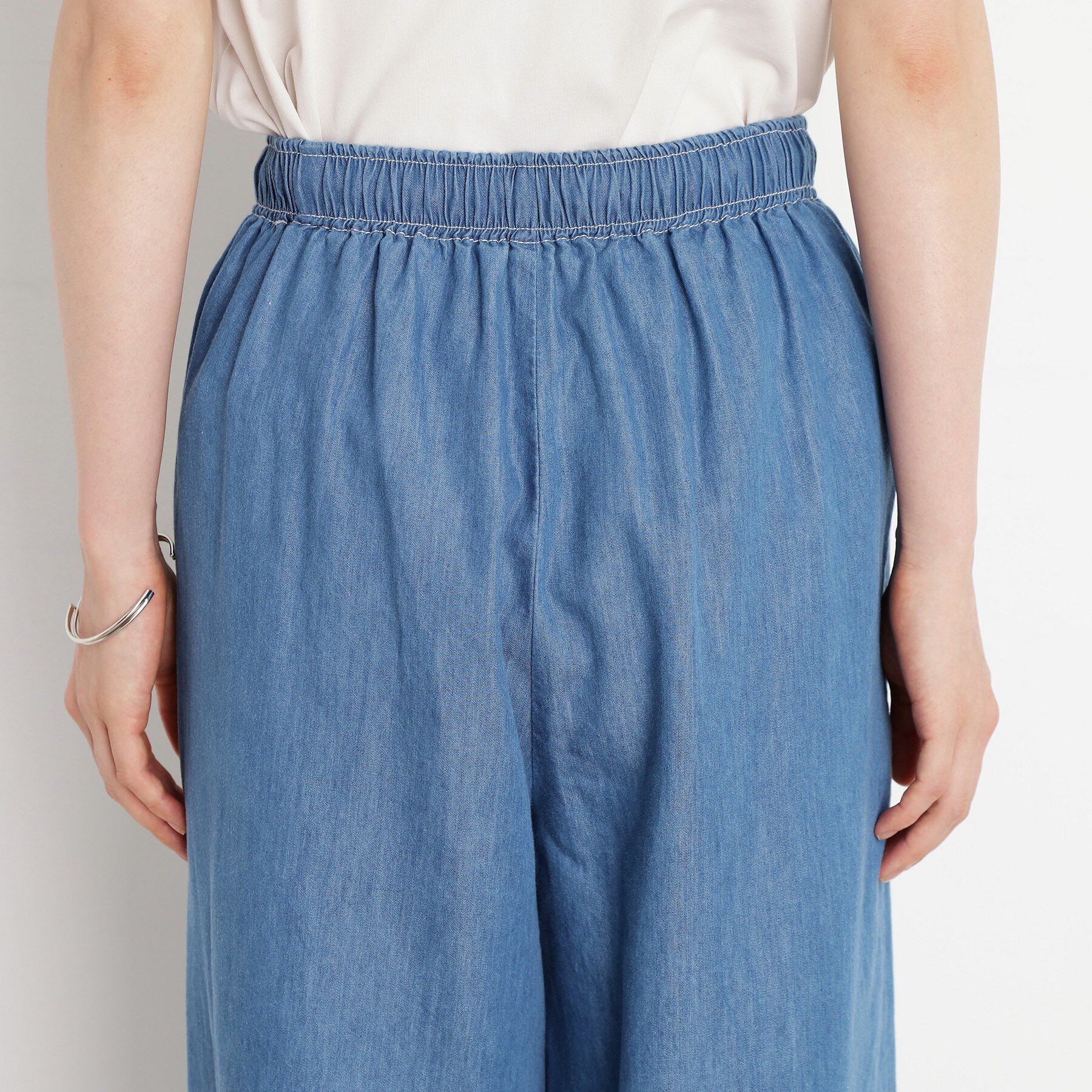 THE SHOP TK「デニムイージーワイドパンツ【洗える】」|その他|