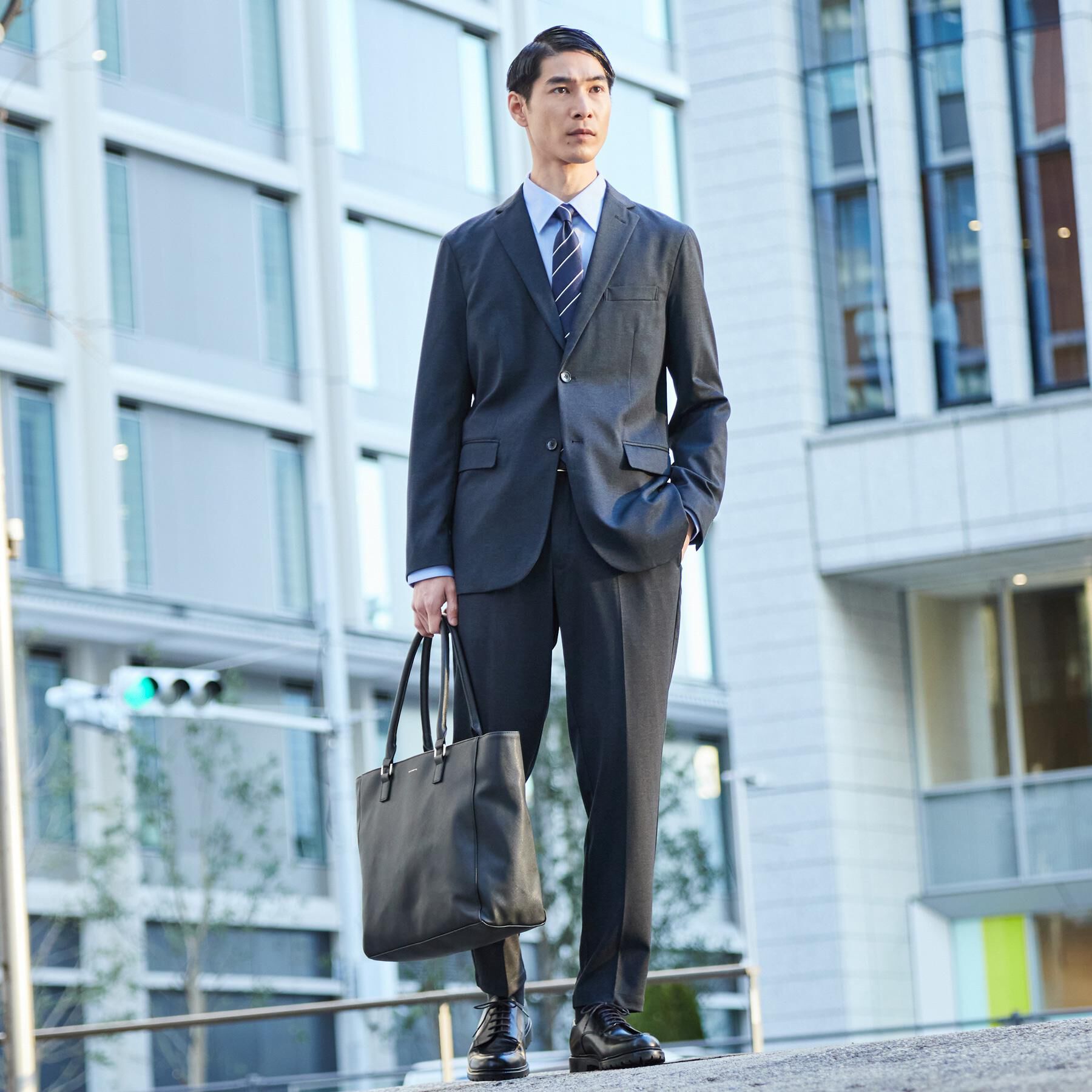 THE SHOP TK「【動きやすい、快適ビジネスジャケット】TRジャージ ジャケット　セットアップ可/洗濯機OK/ストレッ」|テーラードジャケット|