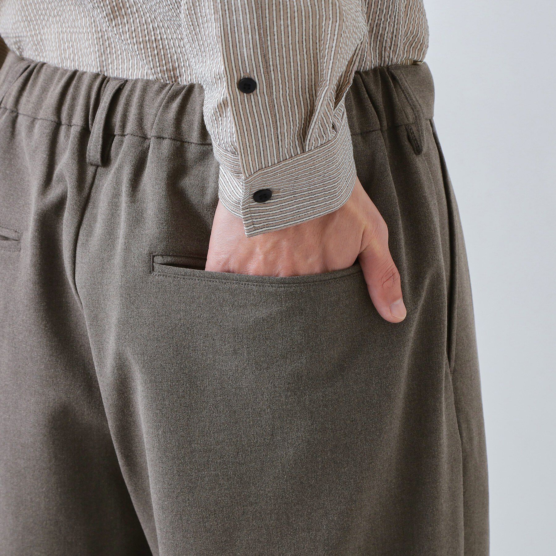 THE SHOP TK「【半歩先のオシャレ】バレルレッグ パンツ 洗濯機OK」|その他|