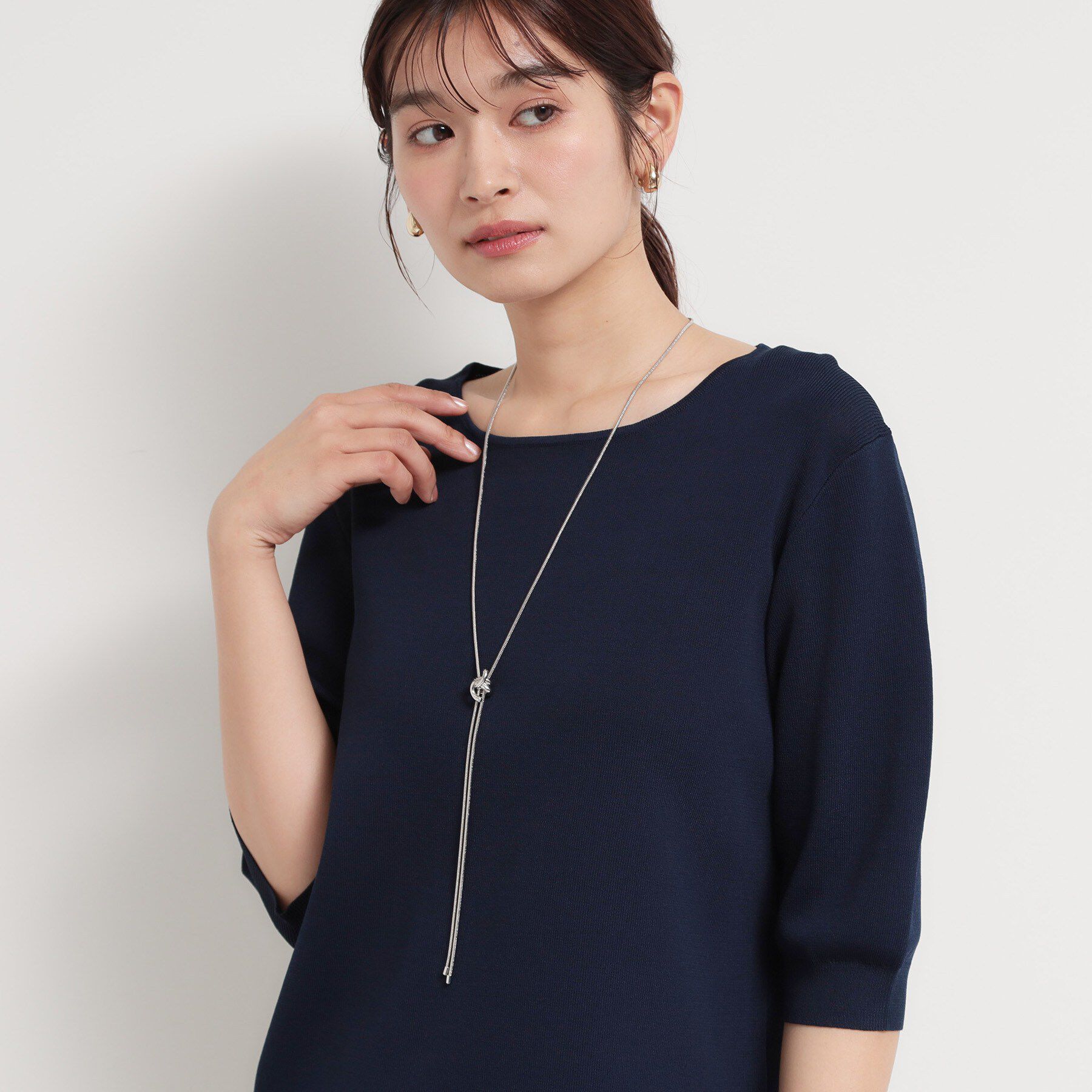 THE SHOP TK「ひねりパーツループタイ」|ネックレス|