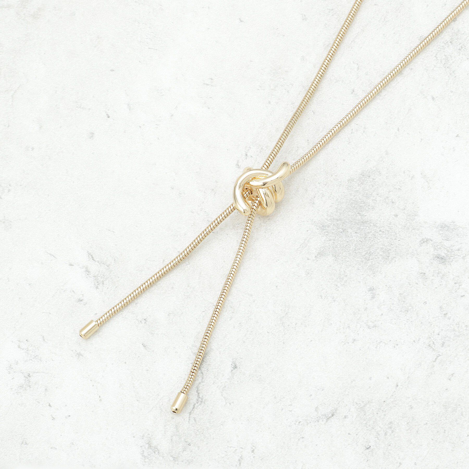 THE SHOP TK「ひねりパーツループタイ」|ネックレス|ゴールド(007)