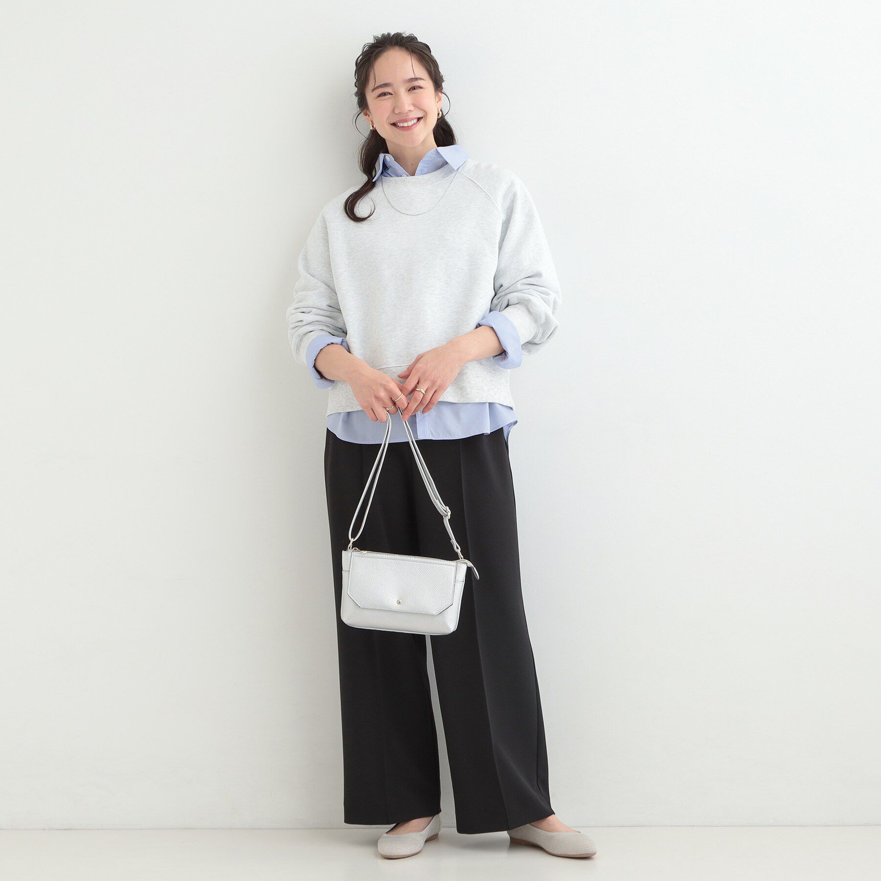 SHOO･LA･RUE「MIX調 シンプルラグランスウェット」|パーカー|