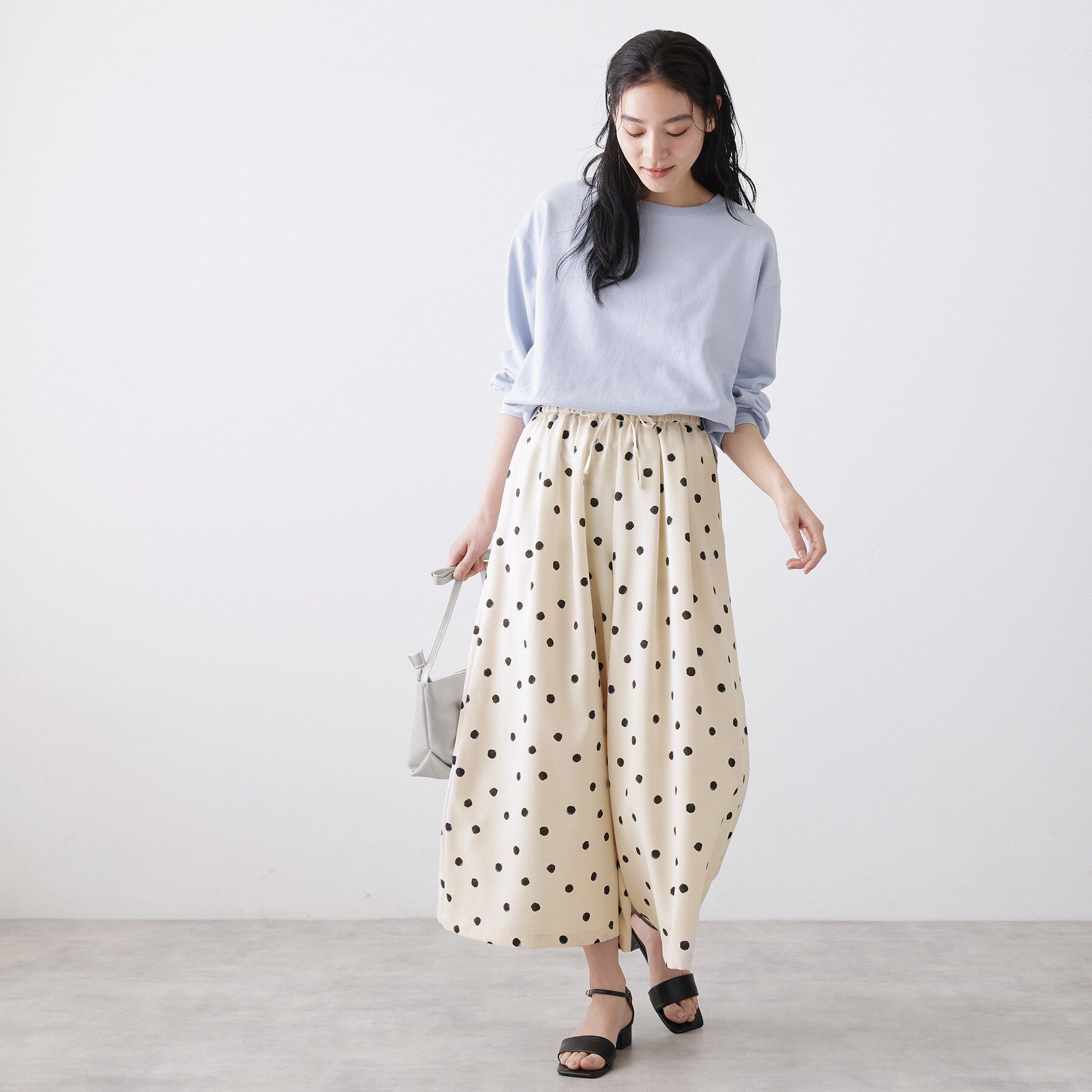 Dessin「【洗える】ドットワイドパンツ」|その他|