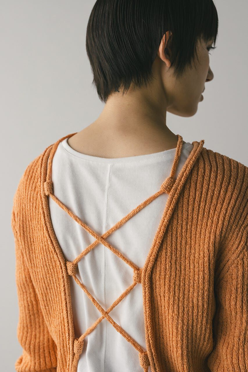 STYLEMIXER「レースアップリブニットトップ」|ニット・セーター|