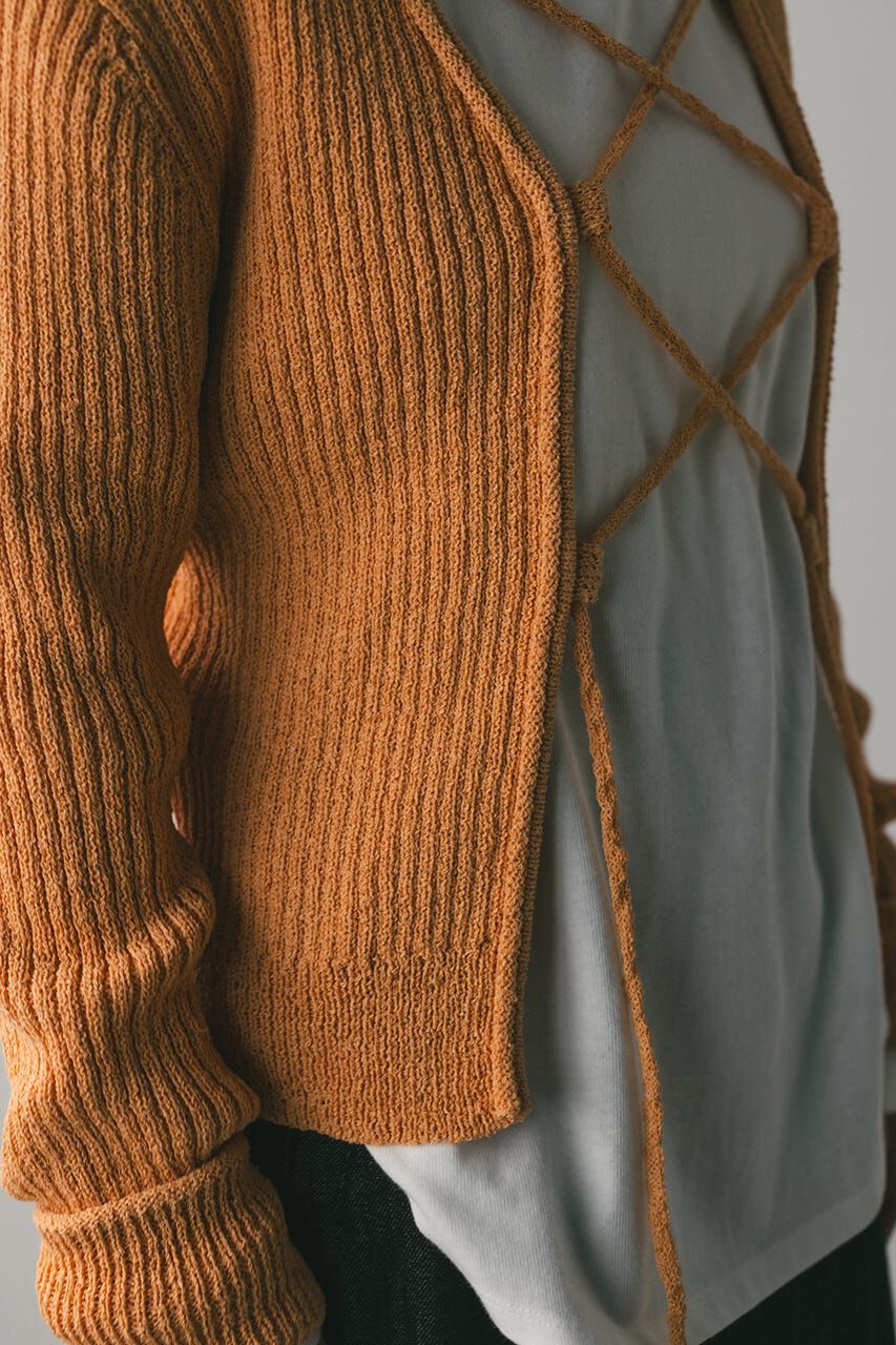 STYLEMIXER「レースアップリブニットトップ」|ニット・セーター|