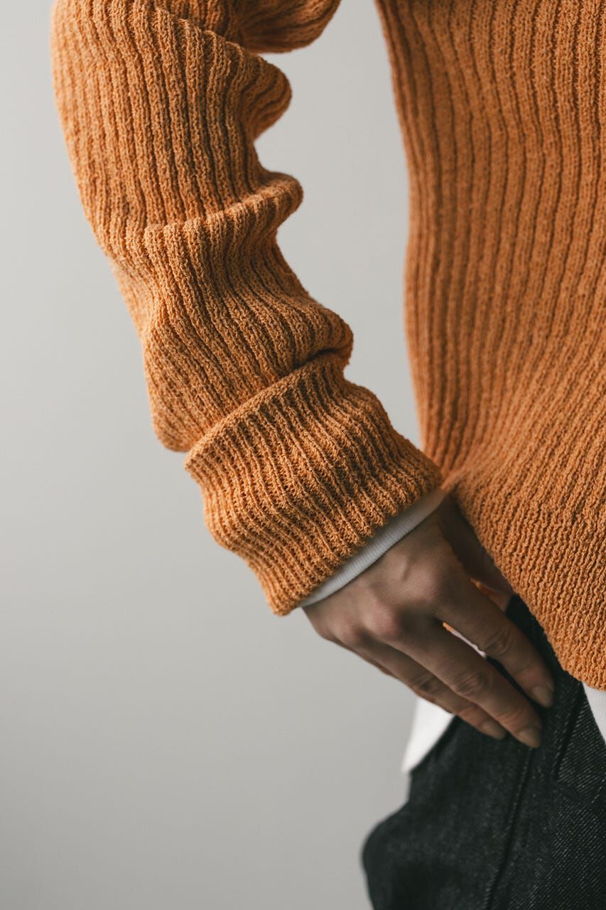 STYLEMIXER「レースアップリブニットトップ」|ニット・セーター|