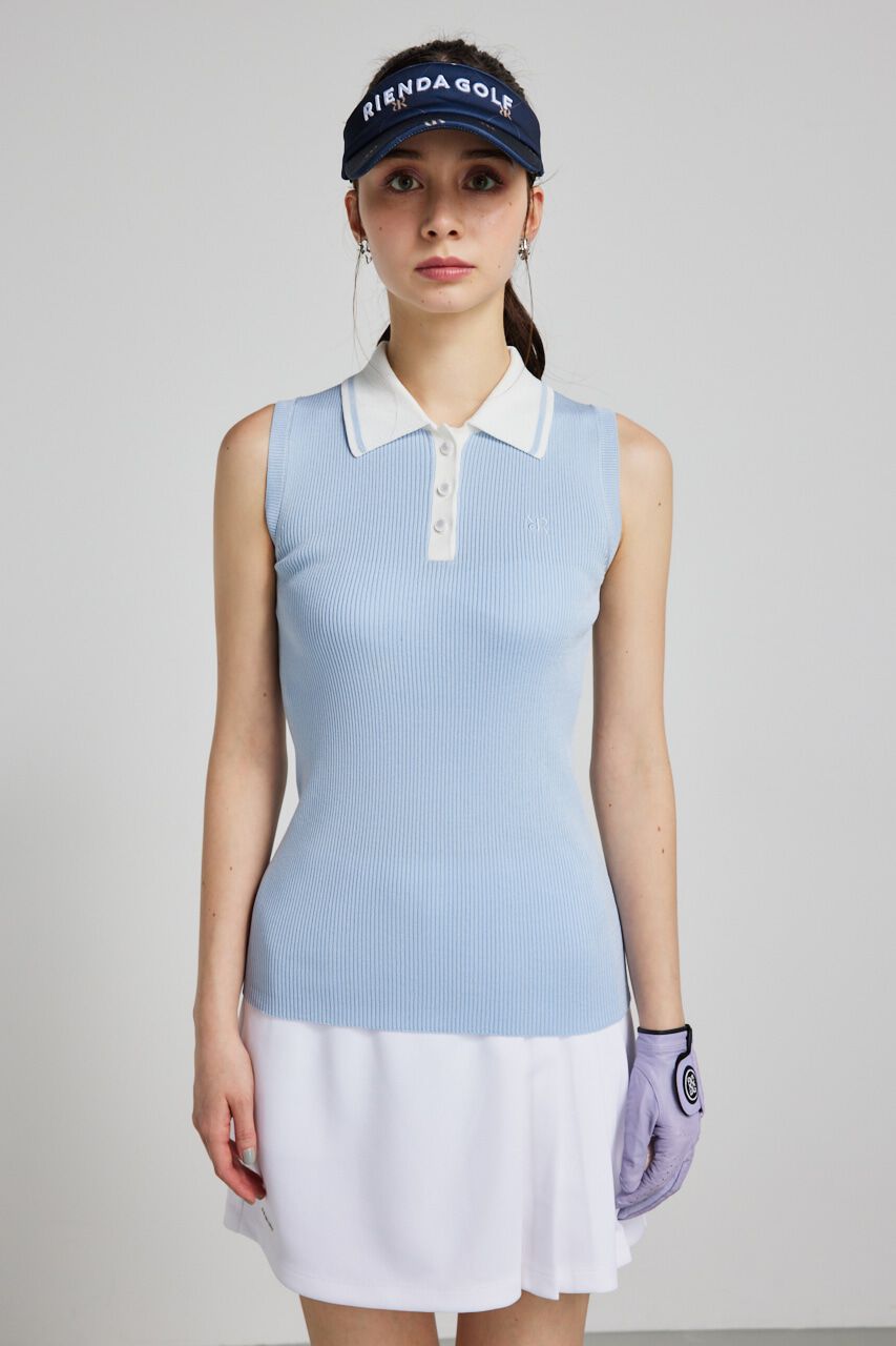 rienda「ノースリコンパクトニットTOP」|ニット・セーター|