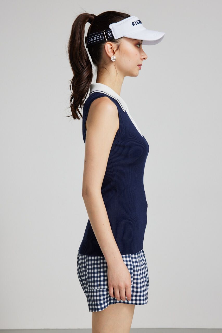 rienda「ノースリコンパクトニットTOP」|ニット・セーター|