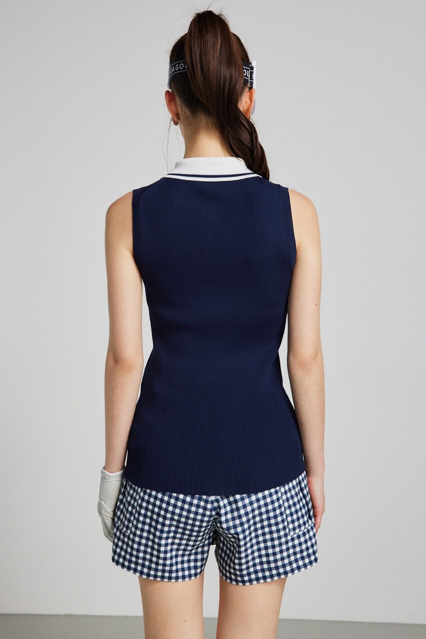 rienda「ノースリコンパクトニットTOP」|ニット・セーター|