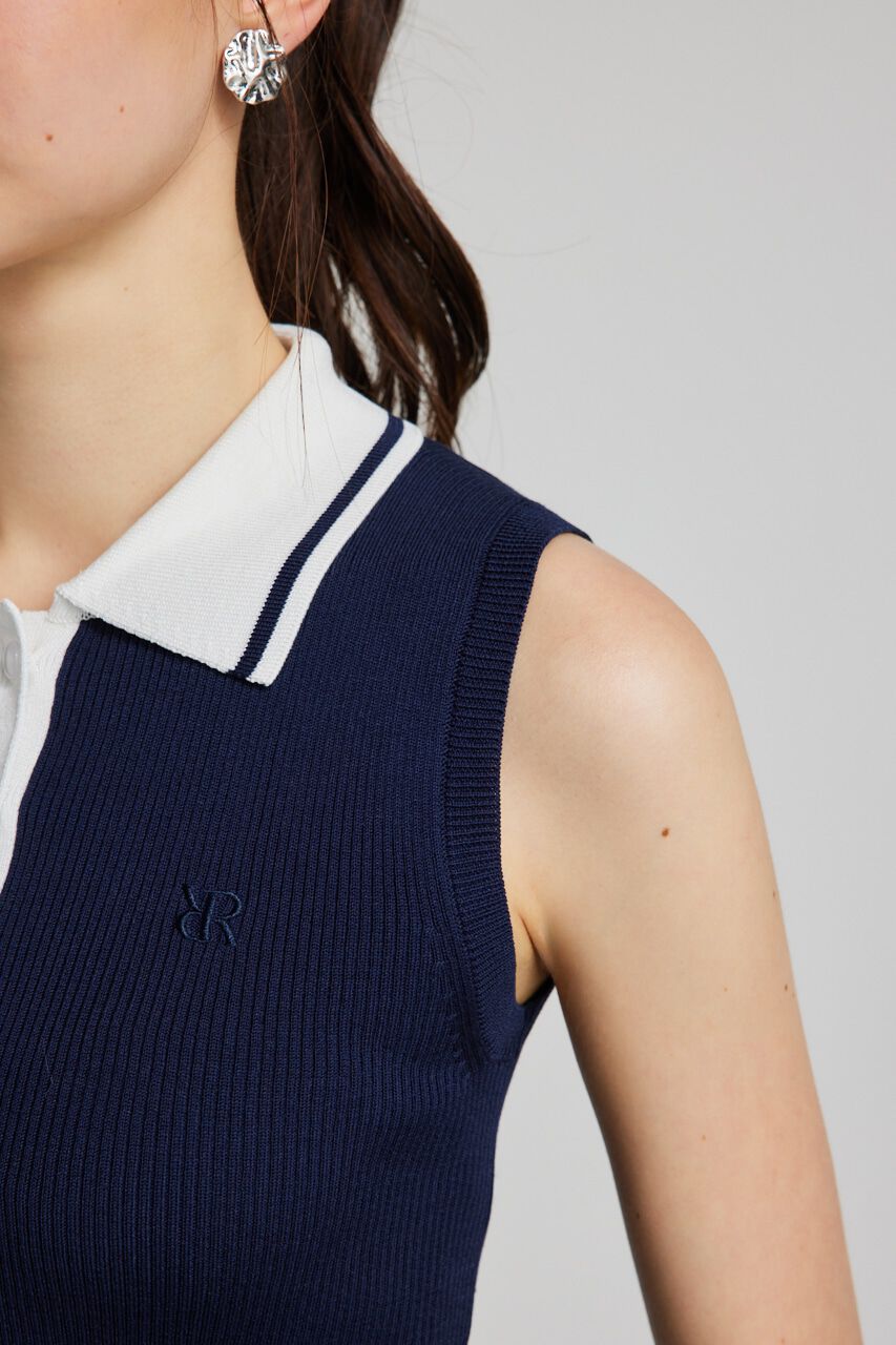 rienda「ノースリコンパクトニットTOP」|ニット・セーター|