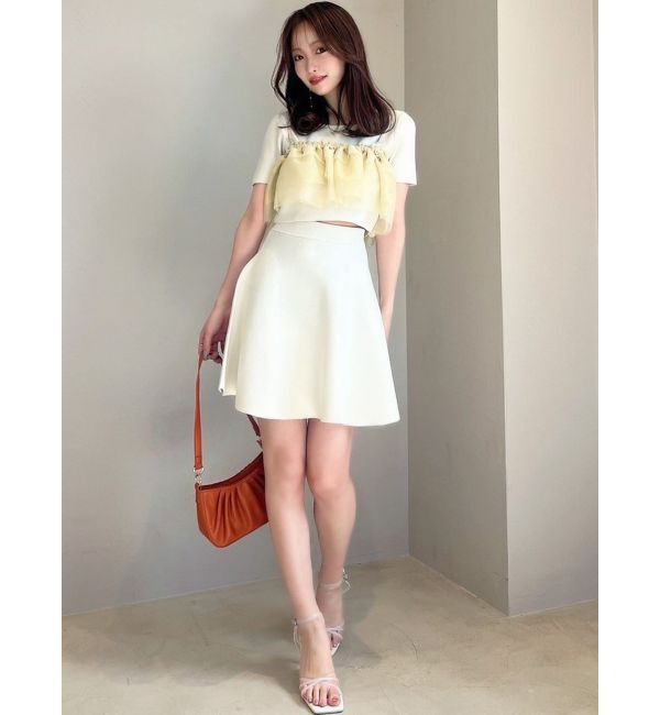 RESEXXY「ラメチュールキャミセットニットトップス【セットアップ着用可能】」|ニット・セーター|