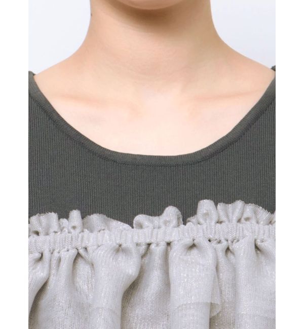 RESEXXY「ラメチュールキャミセットニットトップス【セットアップ着用可能】」|ニット・セーター|