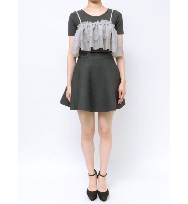 RESEXXY「ラメチュールキャミセットニットトップス【セットアップ着用可能】」|ニット・セーター|