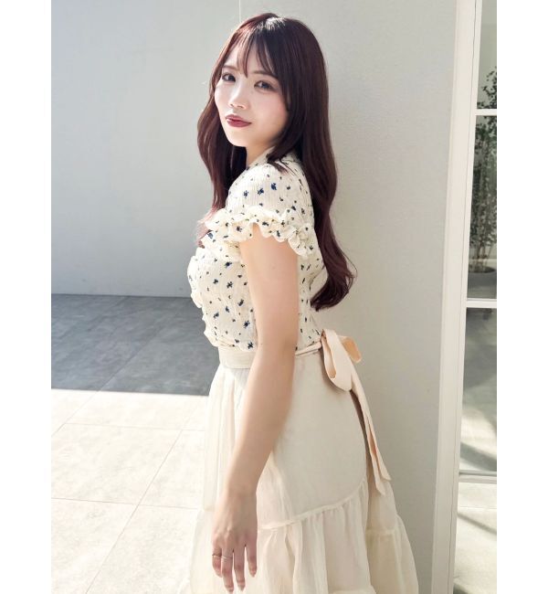 dazzlin「シュリンクフラワーフリルシャツ」|シャツ・ブラウス|