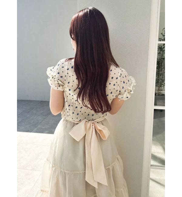 dazzlin「シュリンクフラワーフリルシャツ」|シャツ・ブラウス|