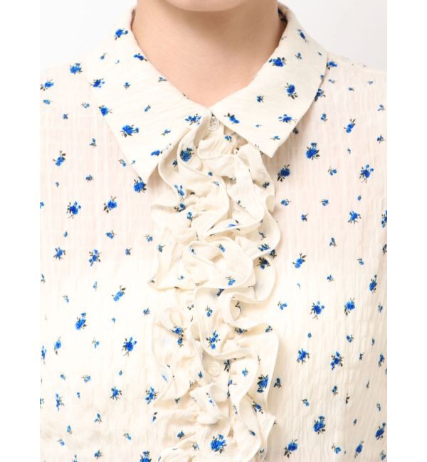 dazzlin「シュリンクフラワーフリルシャツ」|シャツ・ブラウス|