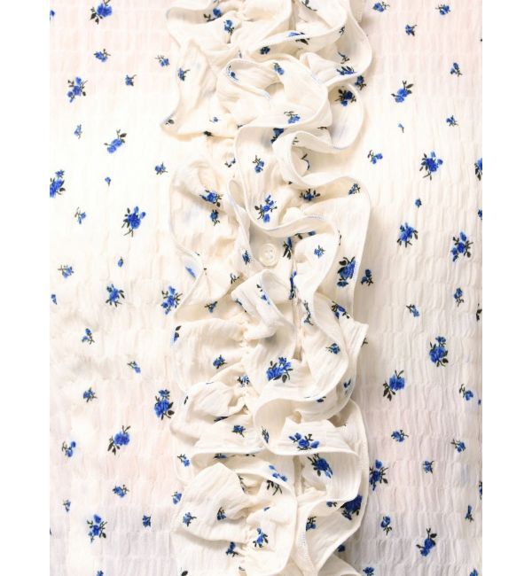 dazzlin「シュリンクフラワーフリルシャツ」|シャツ・ブラウス|