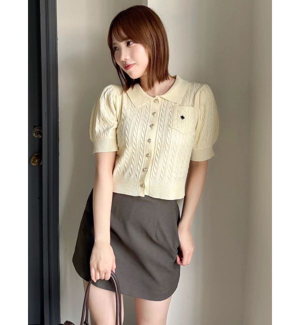 dazzlin「【POLO BCSコラボ/再生産】ポロカーデニットトップス」|ニット・セーター|