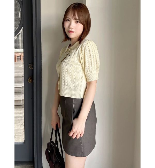 dazzlin「【POLO BCSコラボ/再生産】ポロカーデニットトップス」|ニット・セーター|