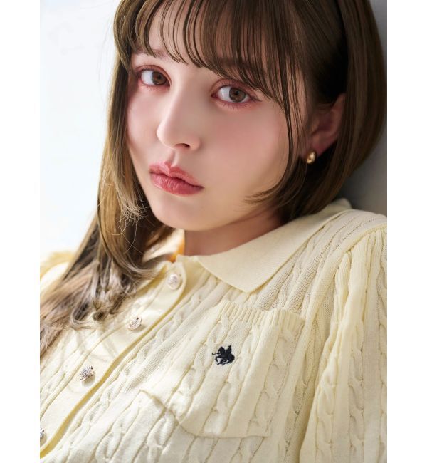 dazzlin「【POLO BCSコラボ/再生産】ポロカーデニットトップス」|ニット・セーター|