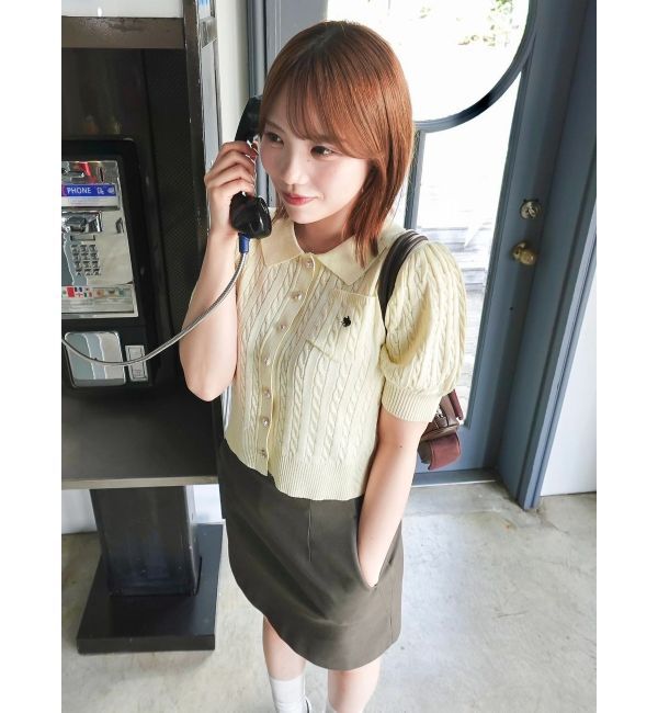 dazzlin「【POLO BCSコラボ/再生産】ポロカーデニットトップス」|ニット・セーター|