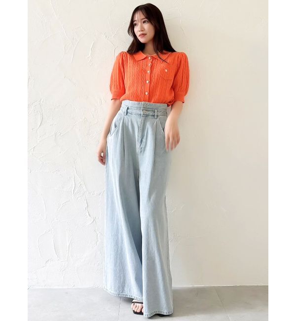 dazzlin「【POLO BCSコラボ/再生産】ポロカーデニットトップス」|ニット・セーター|