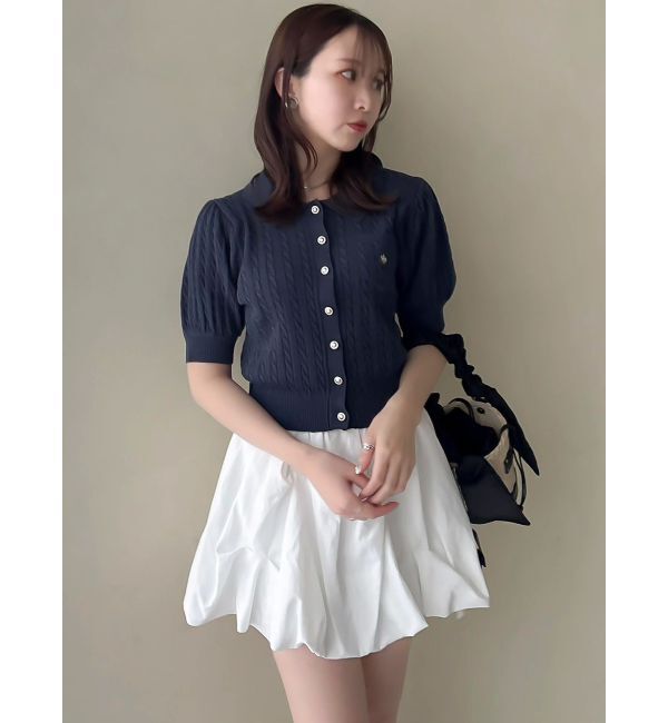 dazzlin「【POLO BCSコラボ/再生産】ポロカーデニットトップス」|ニット・セーター|