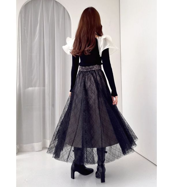 dazzlin「アームリボンリブプルオーバー」|ニット・セーター|