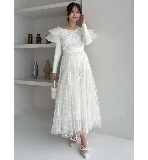 dazzlin「アームリボンリブプルオーバー」|ニット・セーター|