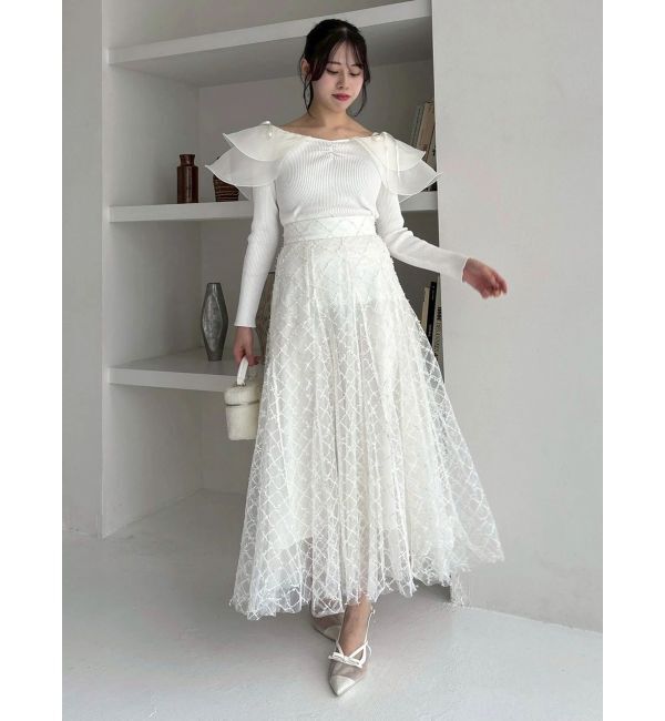 dazzlin「アームリボンリブプルオーバー」|ニット・セーター|