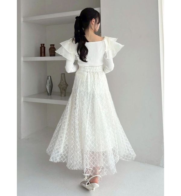 dazzlin「アームリボンリブプルオーバー」|ニット・セーター|