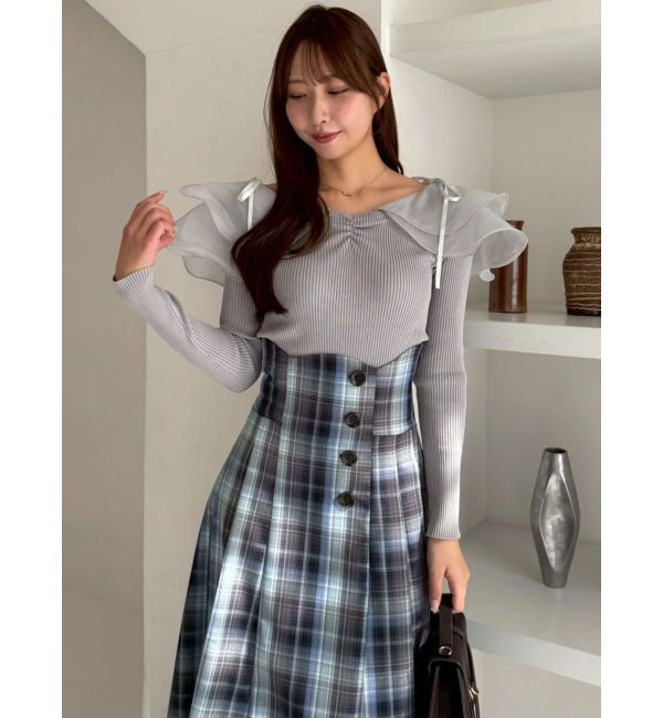 dazzlin「アームリボンリブプルオーバー」|ニット・セーター|