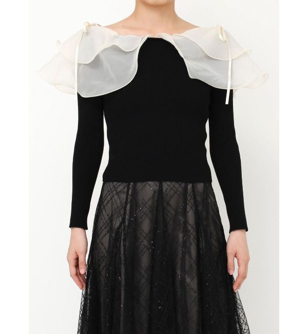 dazzlin「アームリボンリブプルオーバー」|ニット・セーター|