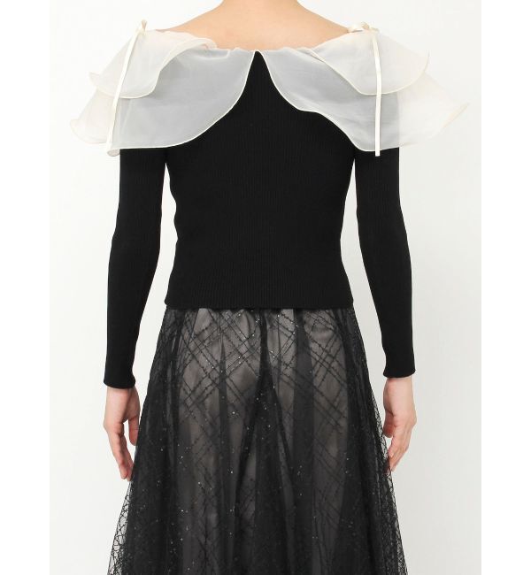 dazzlin「アームリボンリブプルオーバー」|ニット・セーター|