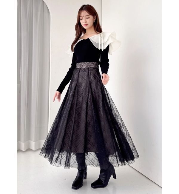 dazzlin「アームリボンリブプルオーバー」|ニット・セーター|