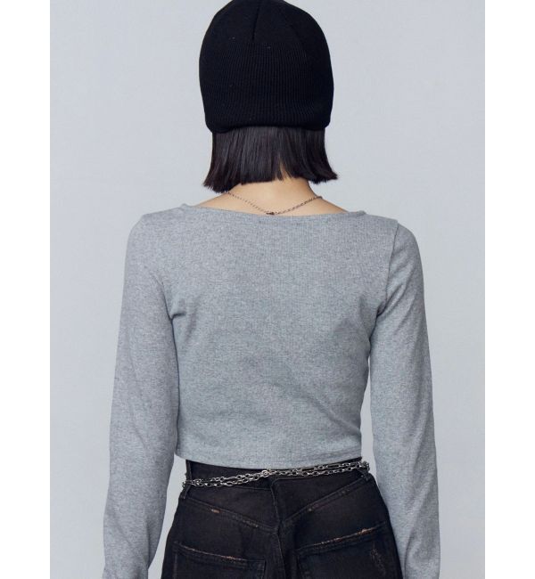 EMODA「クロスクロップフィットトップ」|Tシャツ・カットソー|