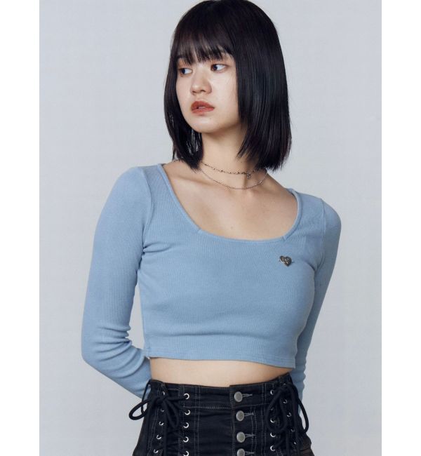 EMODA「クロスクロップフィットトップ」|Tシャツ・カットソー|